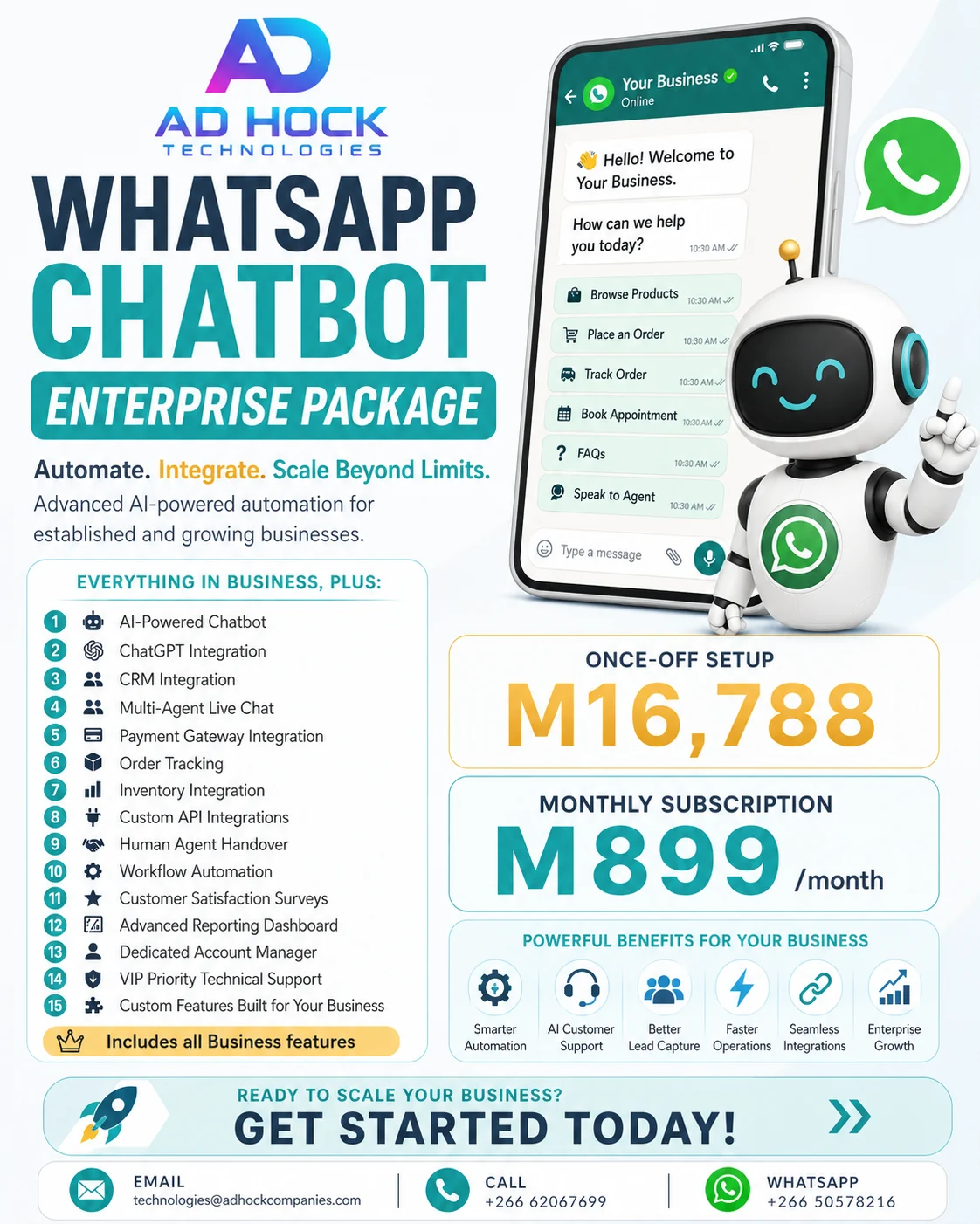 WhatsApp Chatbot Enterprise Package poster
