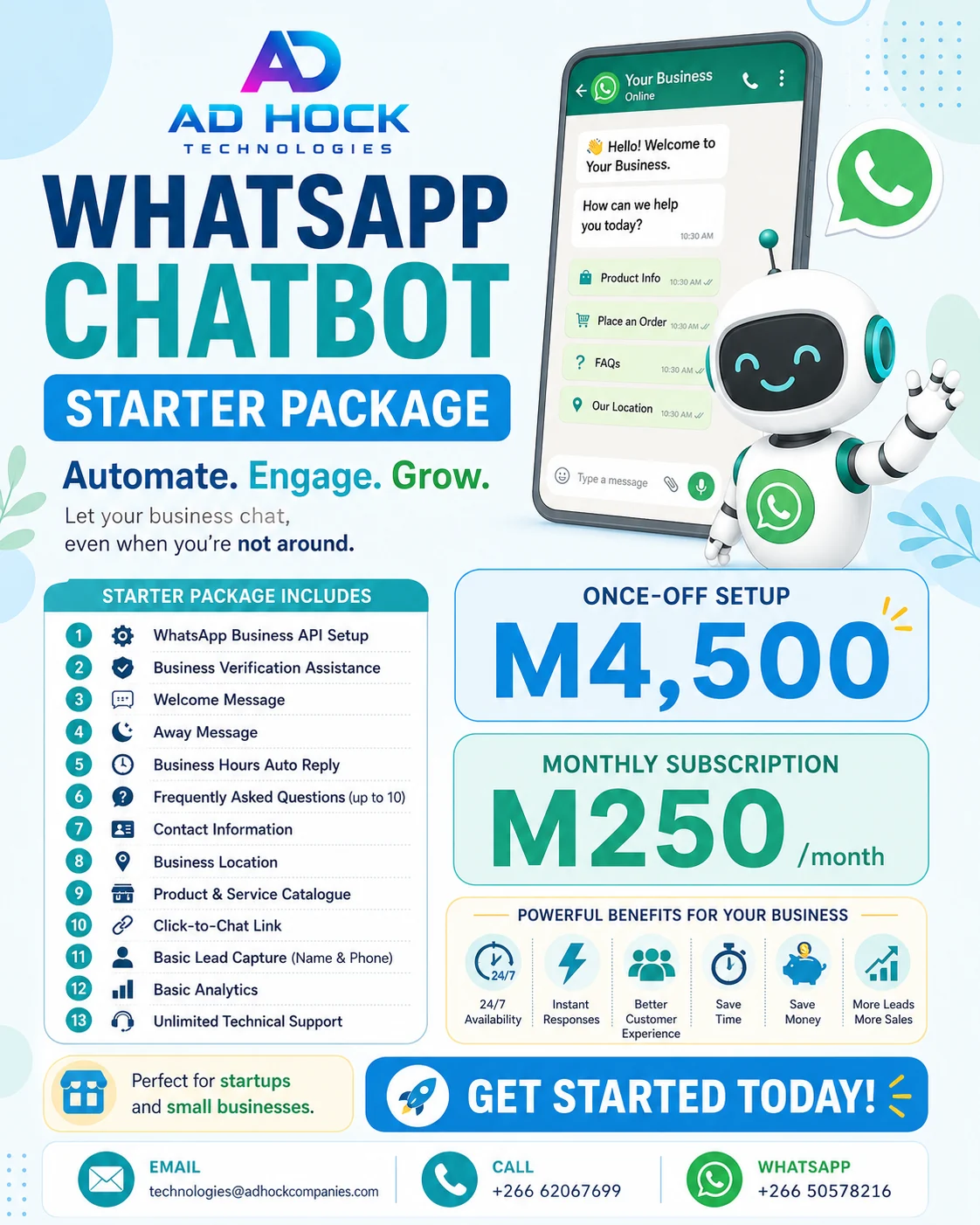 WhatsApp Chatbot Starter Package poster